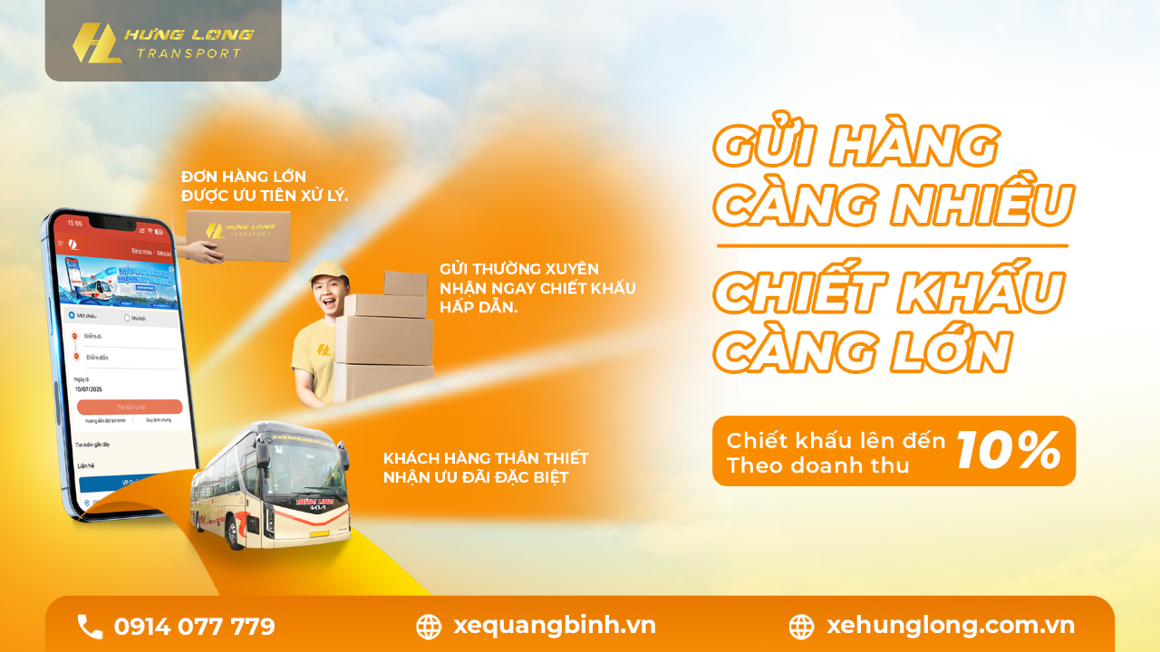 Gửi hàng càng nhiều – Nhận chiết khấu càng lớn cùng Hưng Long 🚛