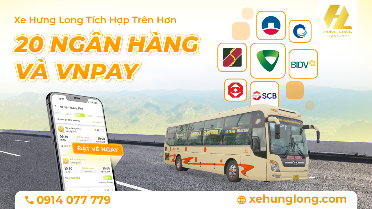 Xe Hưng Long Tích Hợp Trên Hơn 20 Ứng Dụng Ngân Hàng Và VNPAY