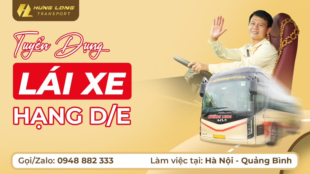 Hưng Long Transport Tuyển Lái Xe Hạng D/E – Thu Nhập Ổn Định, Cơ Hội Lâu Dài