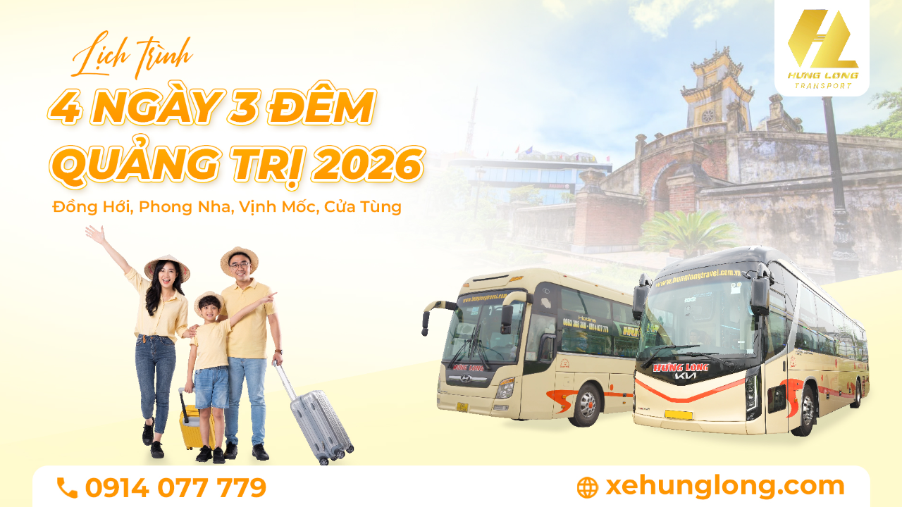 Lịch Trình 4 Ngày 3 Đêm Quảng Trị 2026: Đồng Hới, Phong Nha, Vịnh Mốc, Cửa Tùng