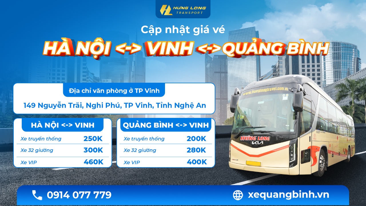 🚌✨ HÀ NỘI ⇆ VINH ⇆ QUẢNG BÌNH – VÀ NGƯỢC LẠI ✨🚌